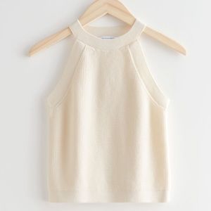 & Other Stories Fitted Halter Knit Top - Size S